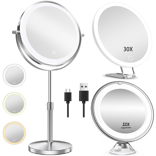 10x magnifying mirror with - mirror, led