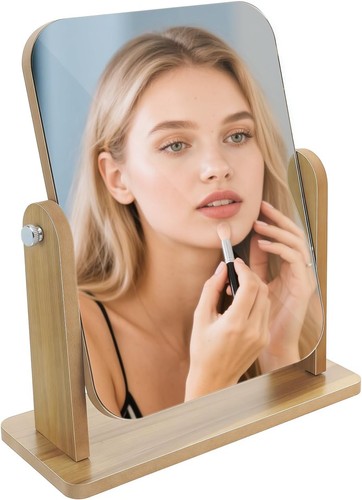 Small wooden vanity mirror - small,