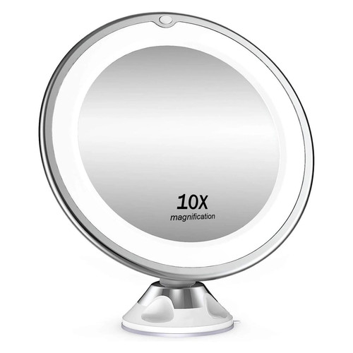 10x magnifying mirror with led - 10x,